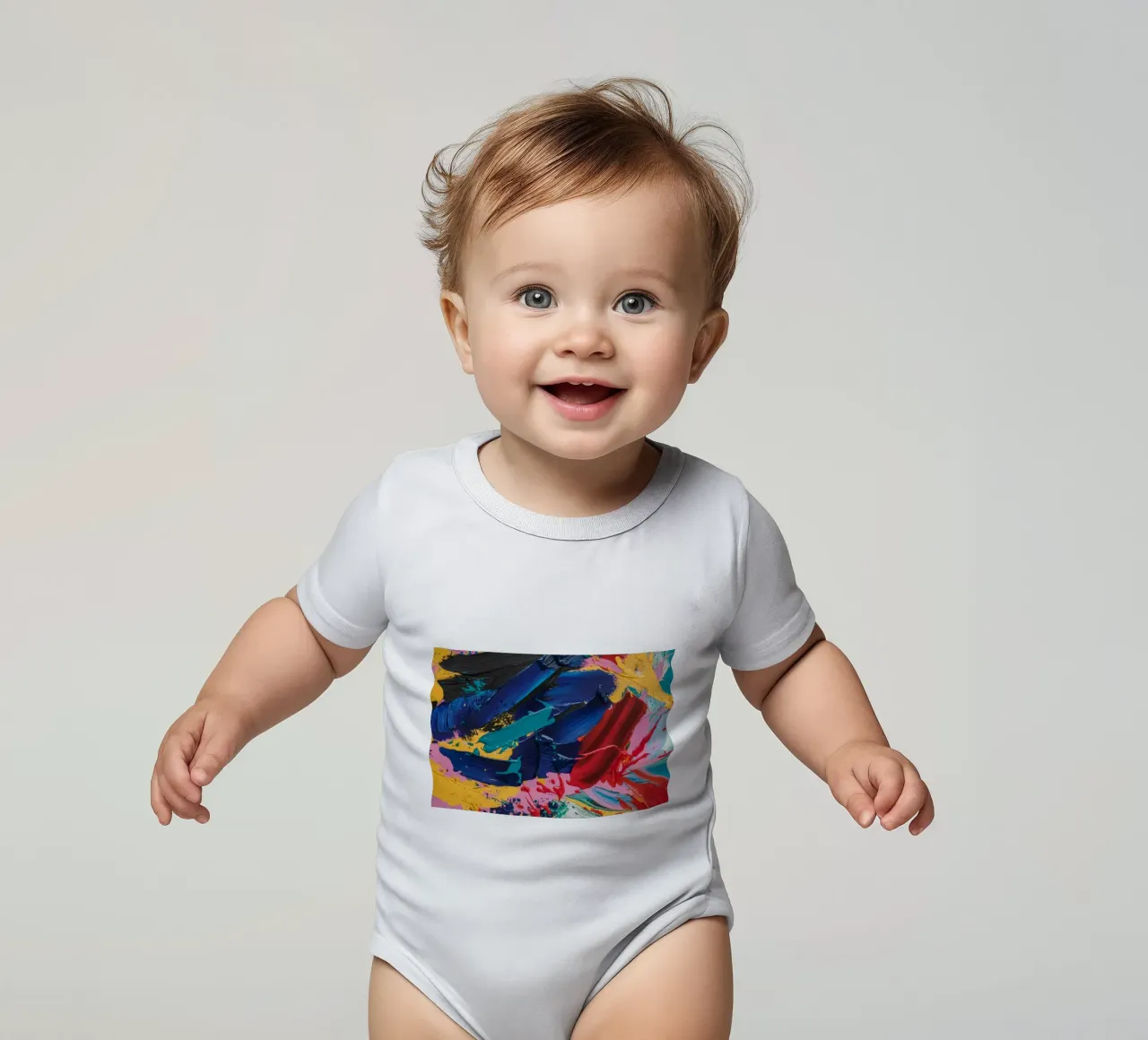 Cobalto Splash Fury body neonato maniche corte da Sublime Layers
