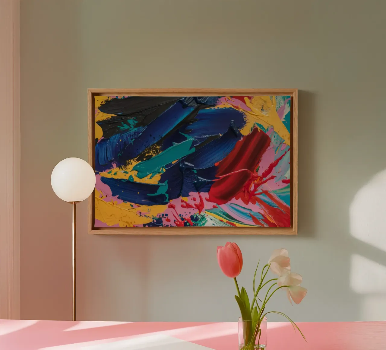Cobalt Splash Fury canvas by Sublime Layers