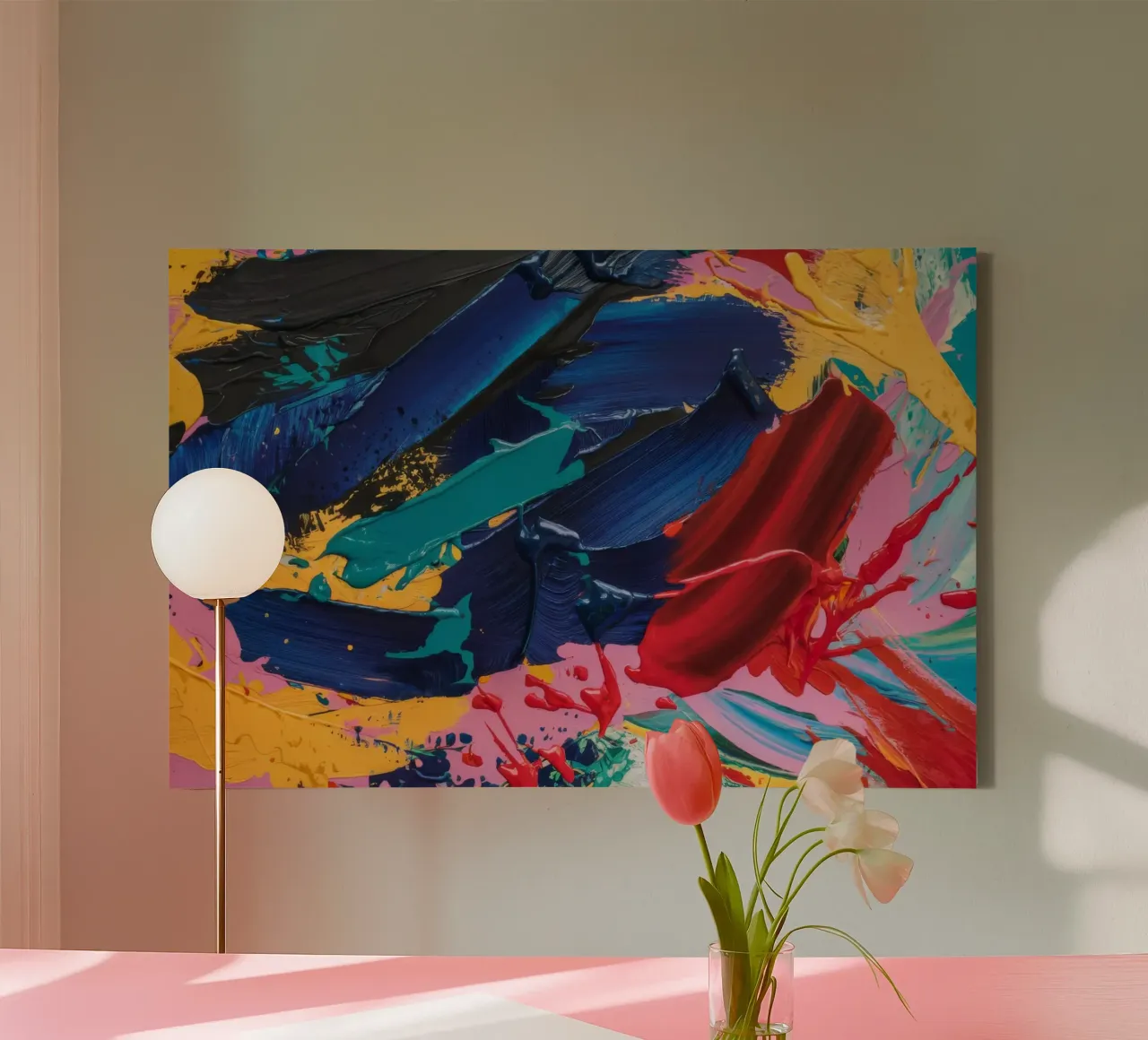 Cobalt Splash Fury canvas by Sublime Layers