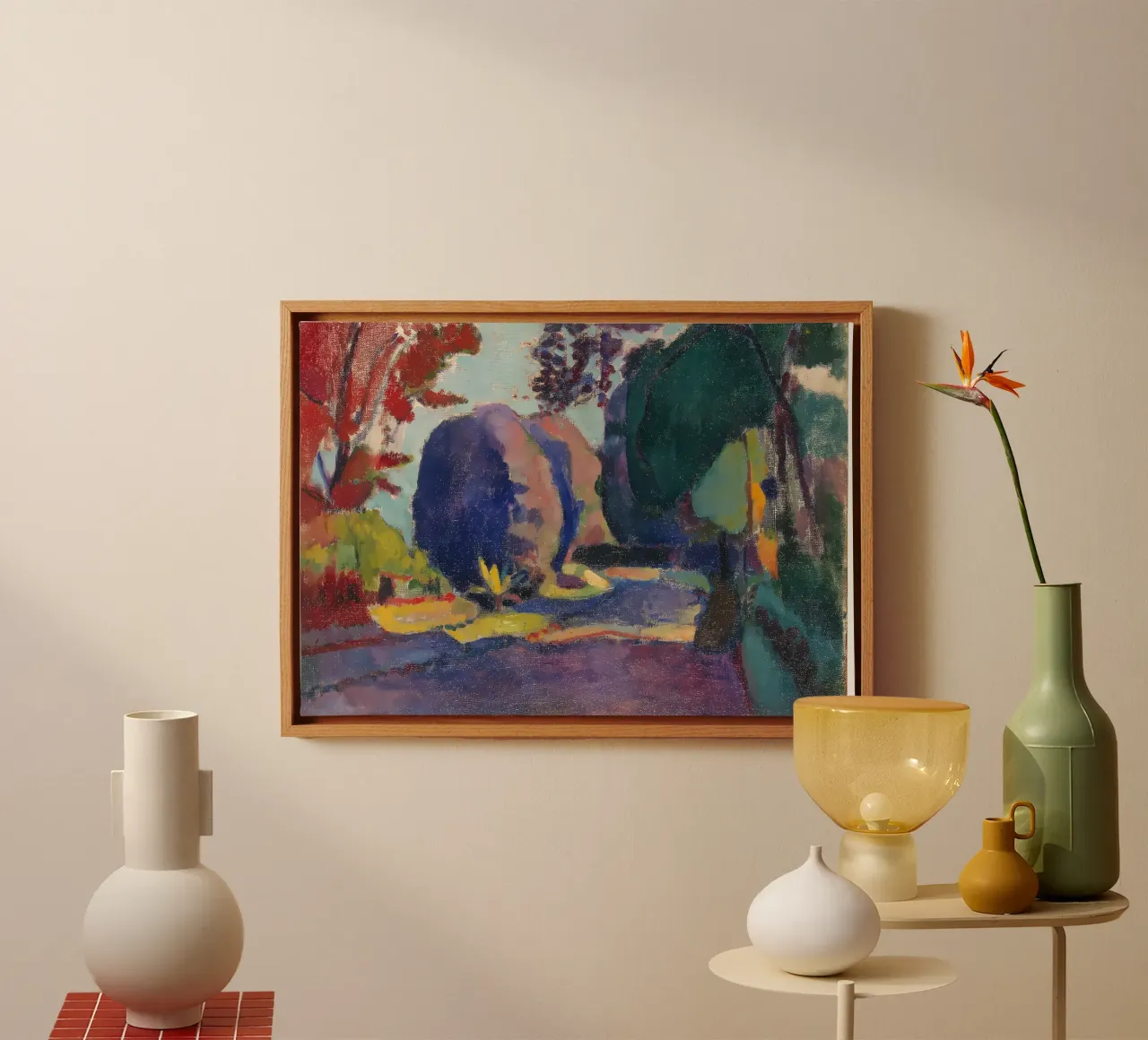 giardini di vari colori tela con Cornice a cassetta da Vonda Shop