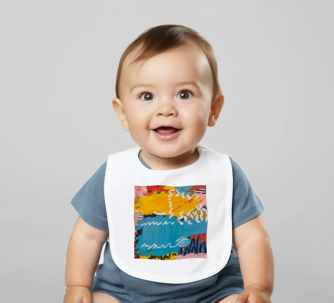 Tidal Flow Harmony baby bib by Sublime Layers