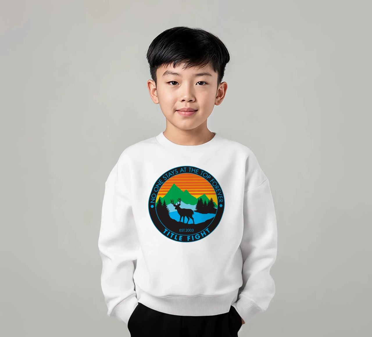 Titelgevecht Niemand blijft voor altijd aan de top kinder sweatshirt van lindacleveland