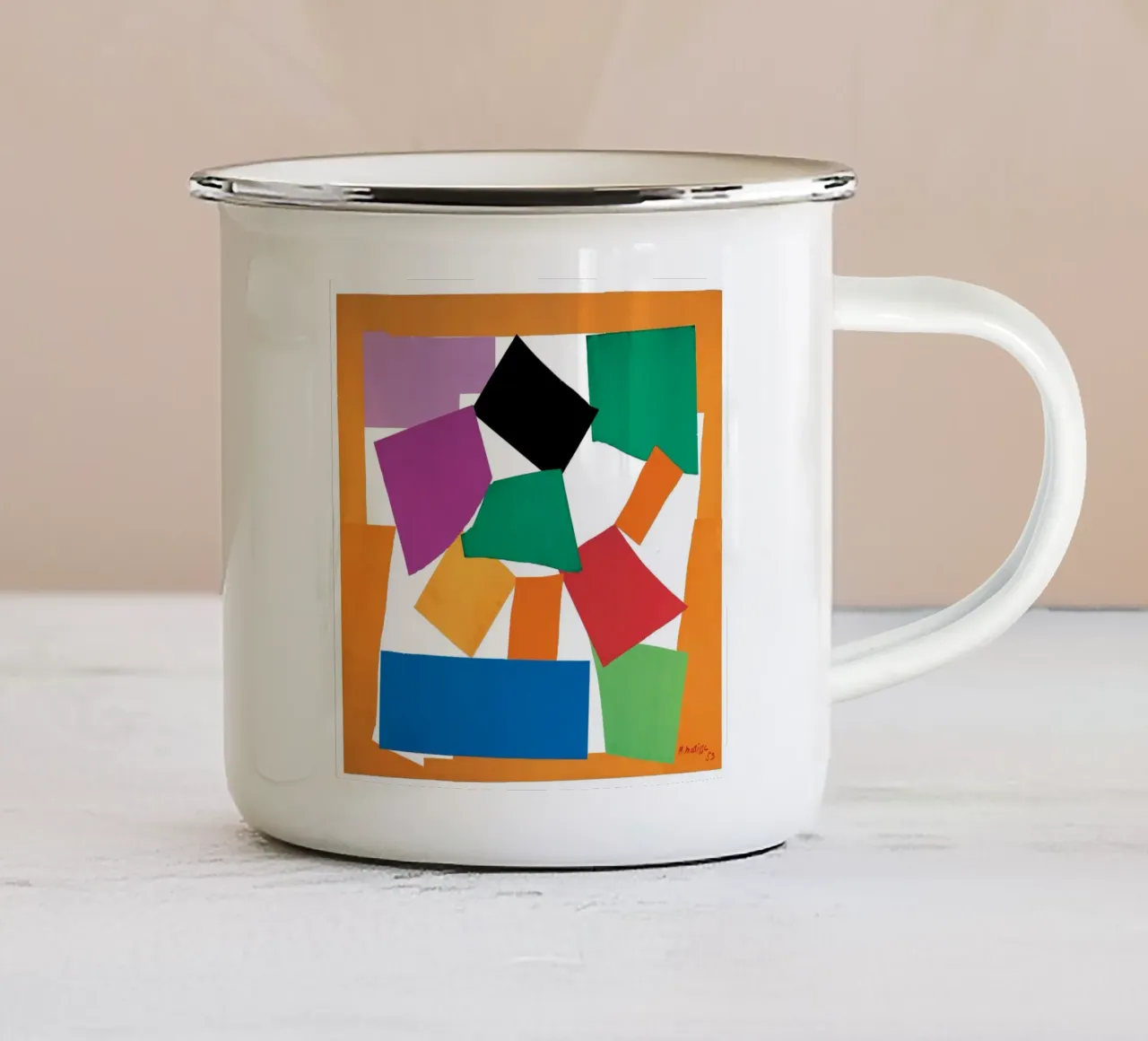 Arancione La lumaca tazza in smalto da Vonda Shop