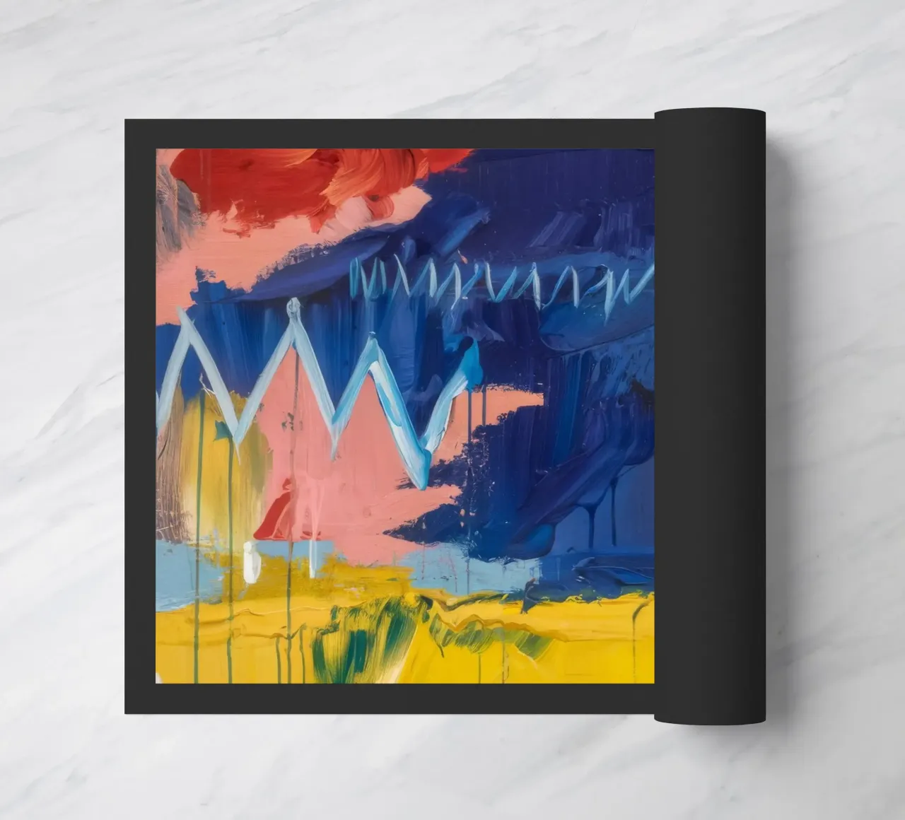 Indigo Mountain Echo doormat by Sublime Layers