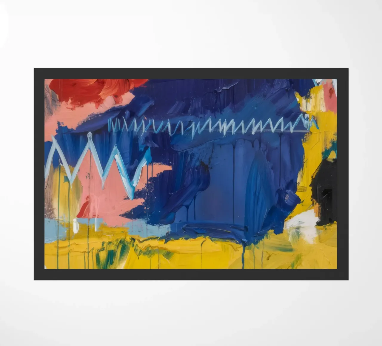 Indigo Mountain Echo doormat by Sublime Layers