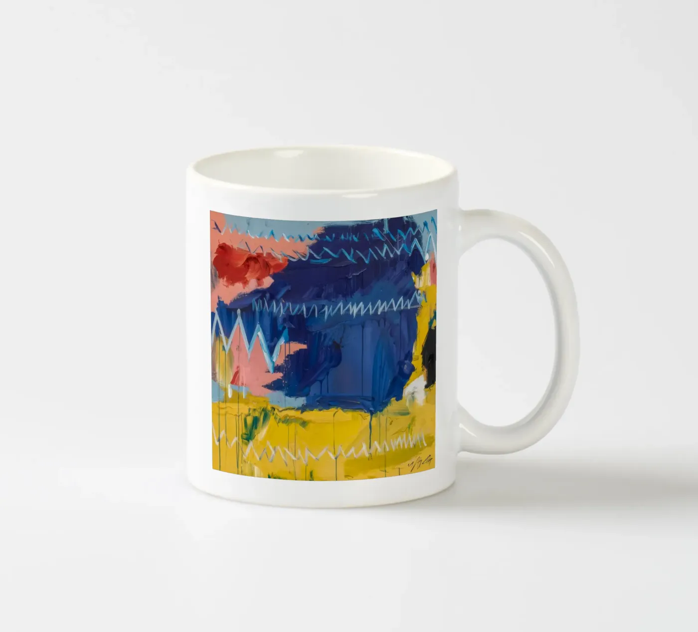 Indigo Mountain Echo ceramic mug by Sublime Layers