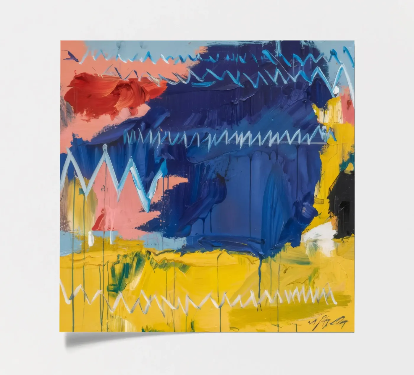 Indigo Mountain Echo sticker sheet by Sublime Layers