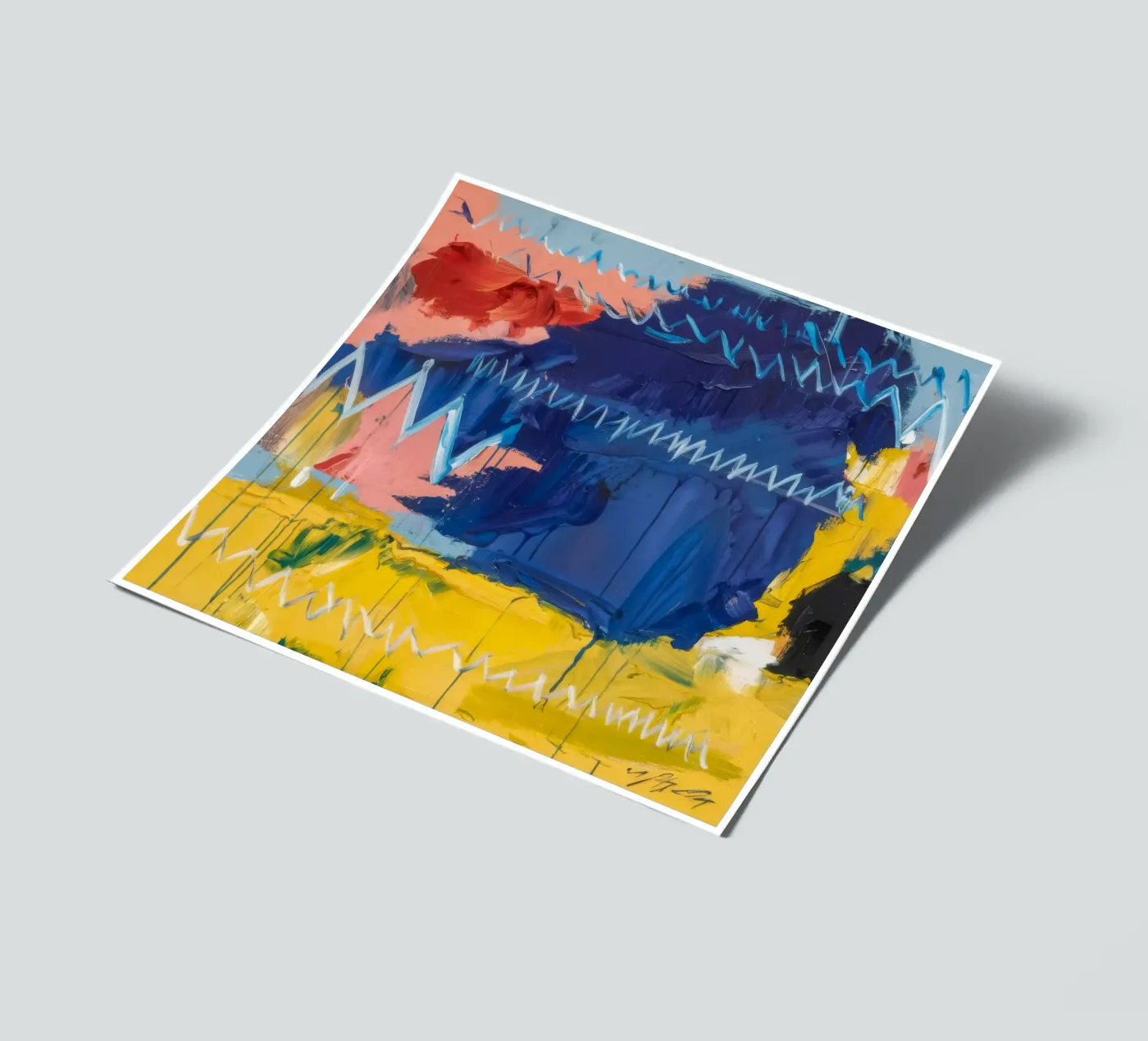 Indigo Mountain Echo sticker sheet by Sublime Layers