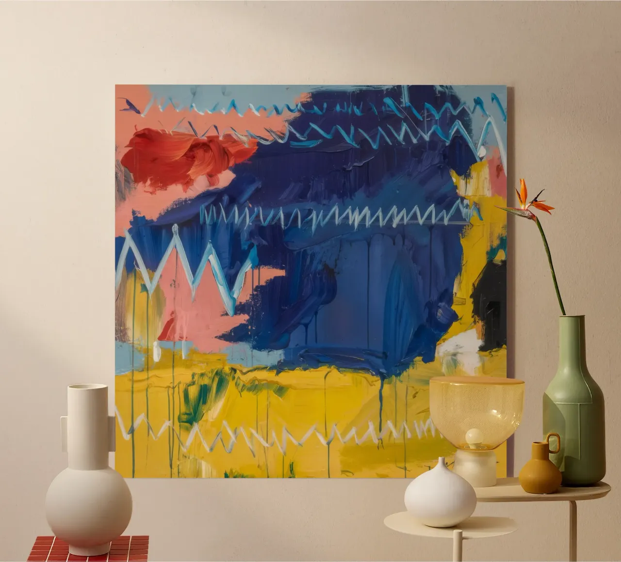 Indigo Mountain Echo acryl van Sublime Layers