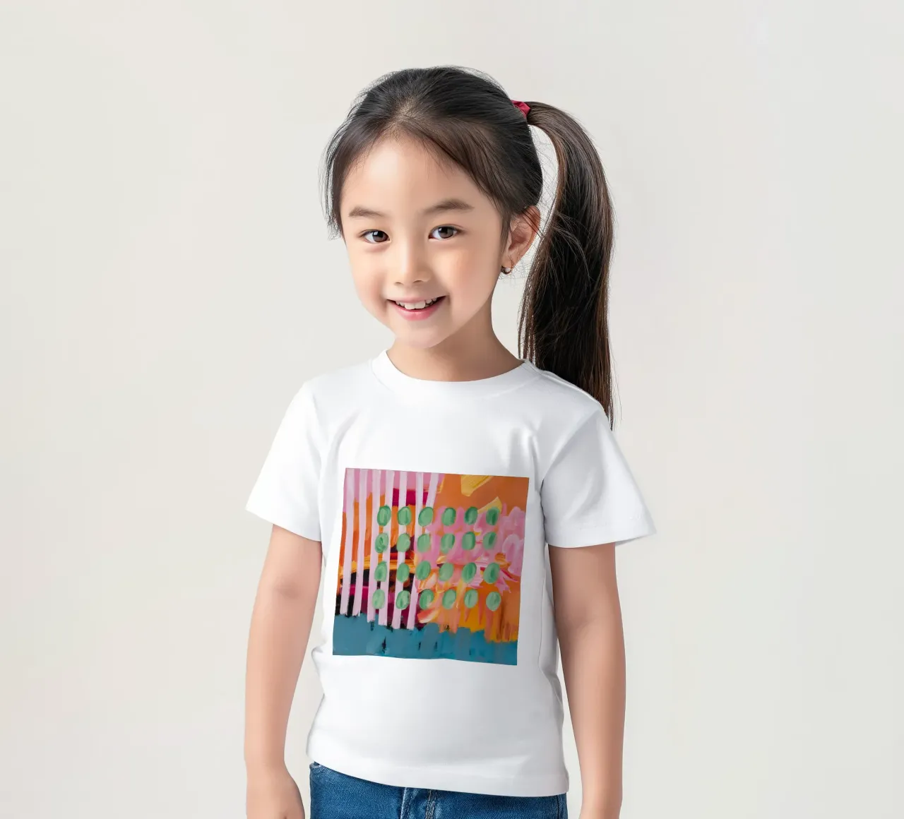 Candy Stripe Meadow kids t-shirt by Sublime Layers