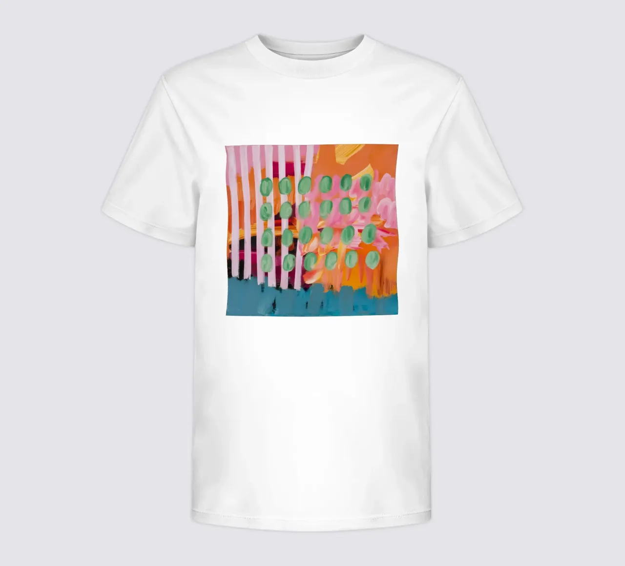 Candy Stripe Meadow kids t-shirt by Sublime Layers
