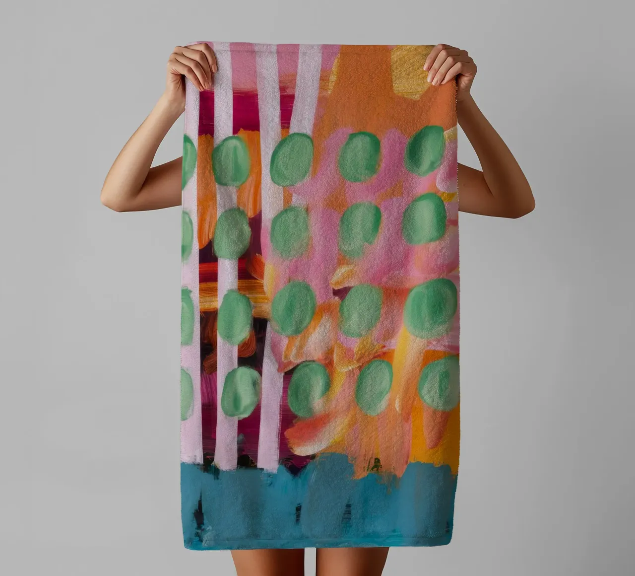 Candy Stripe Weide badhanddoek van Sublime Layers