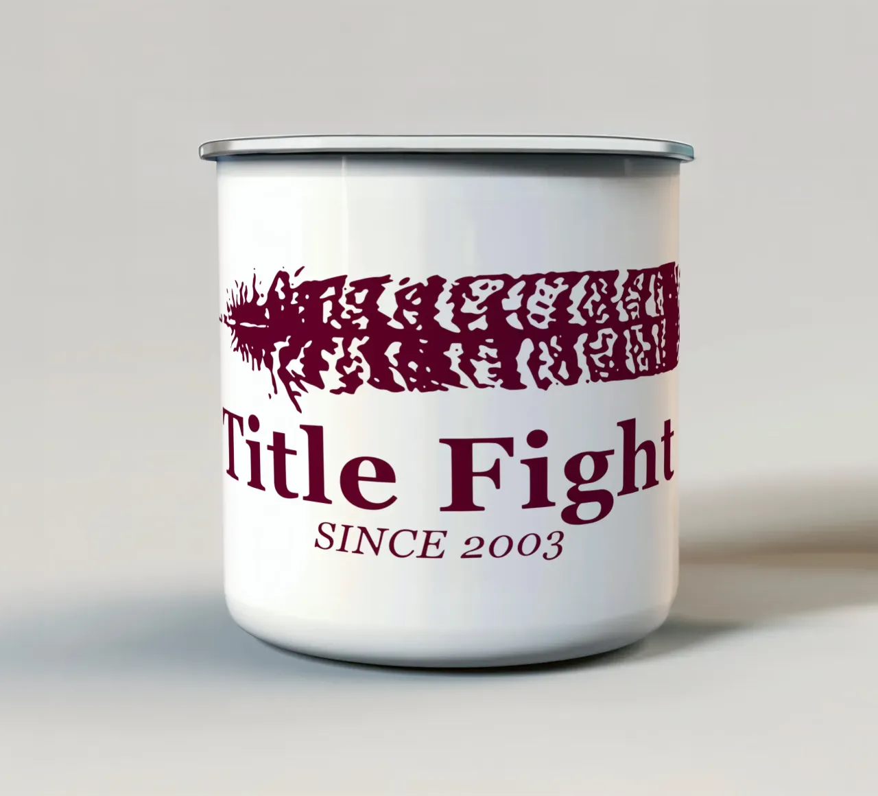 Titolo Combattimento Piuma tazza in smalto da lindacleveland