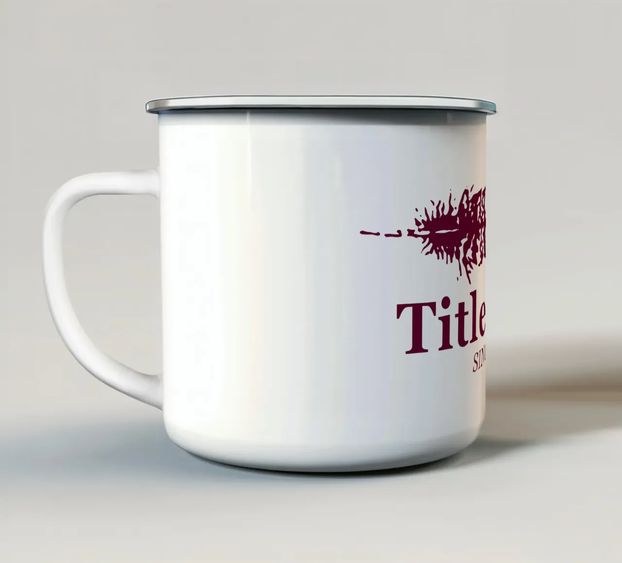 Titolo Combattimento Piuma tazza in smalto da lindacleveland