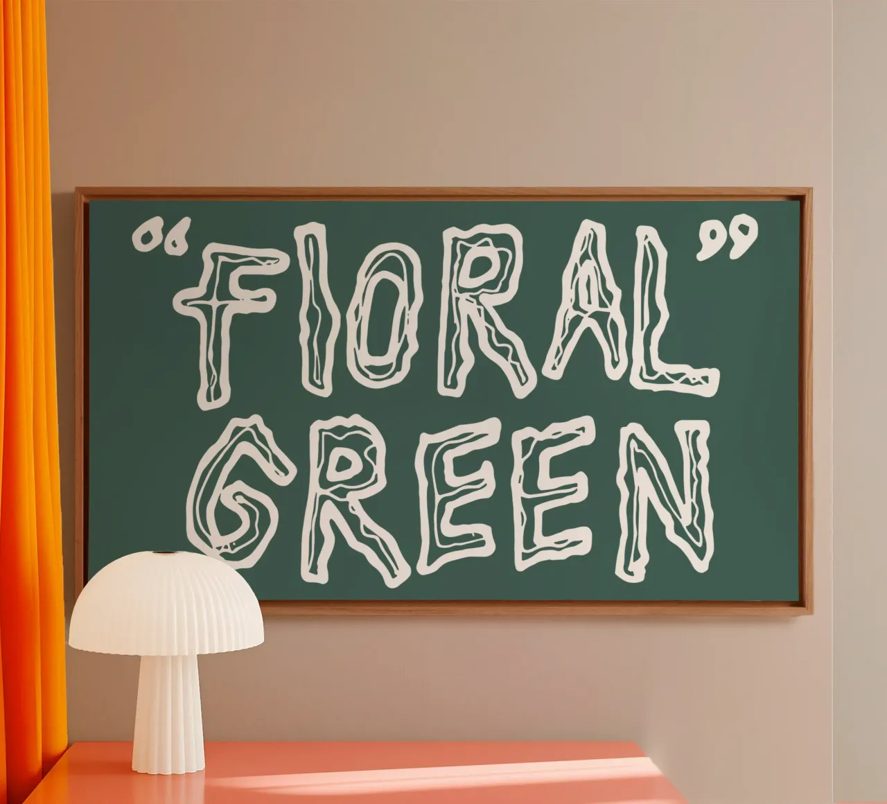 Titolo Lotta Floreale Indietro tela con Cornice a cassetta da lindacleveland