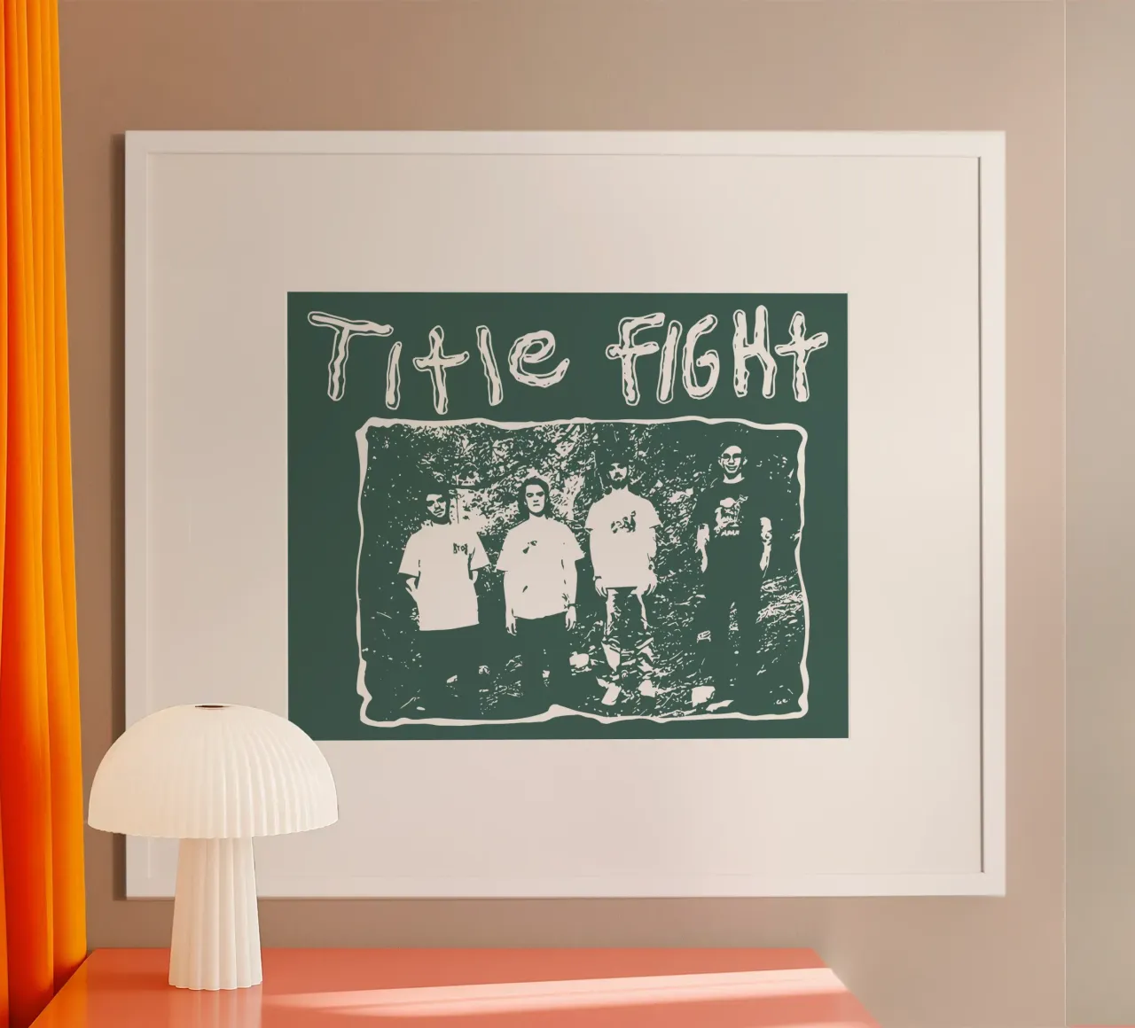 Titolo Lotta Frontale Floreale poster con telaio in plastica da lindacleveland