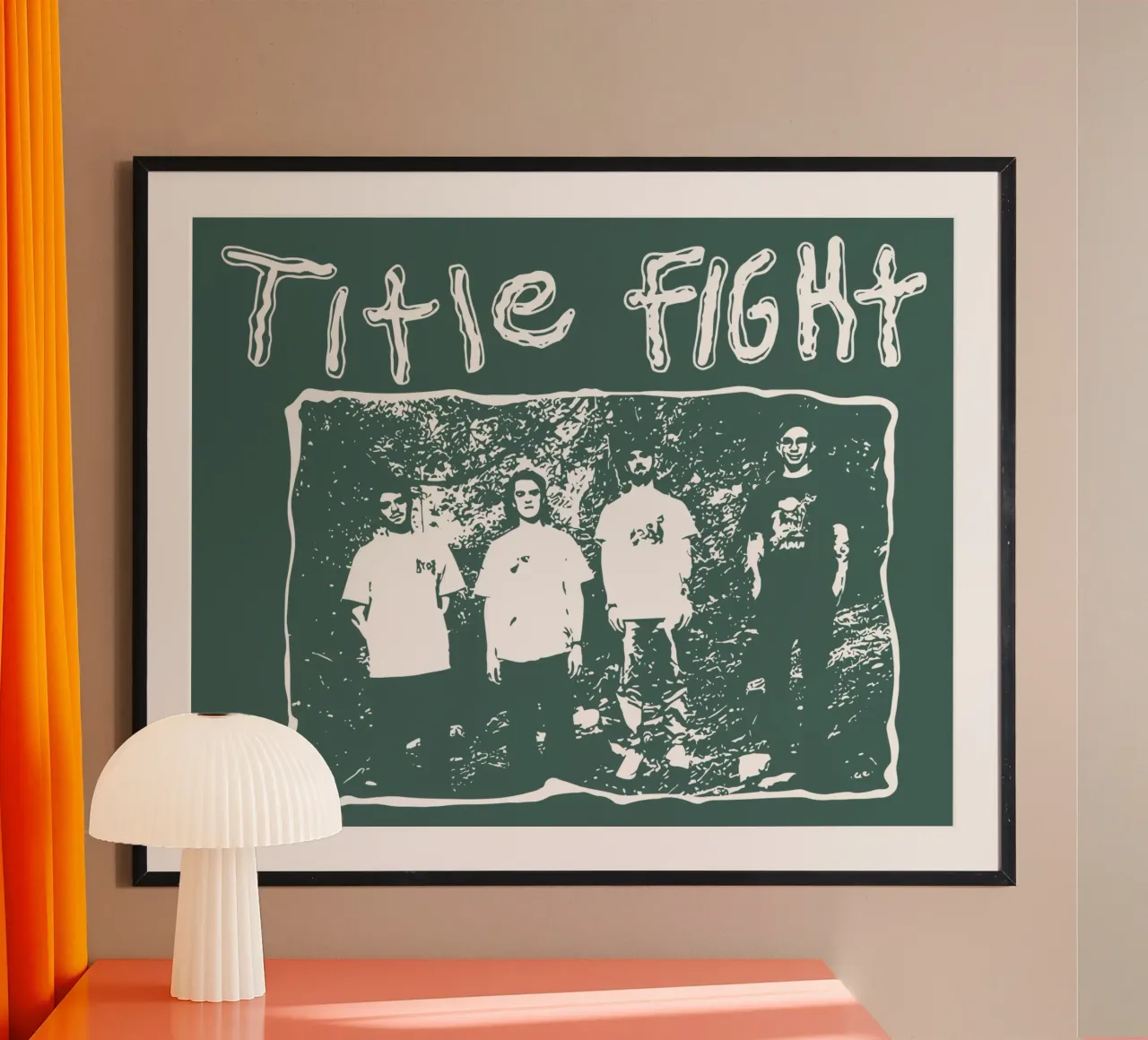 Titolo Lotta Frontale Floreale poster con telaio in plastica da lindacleveland