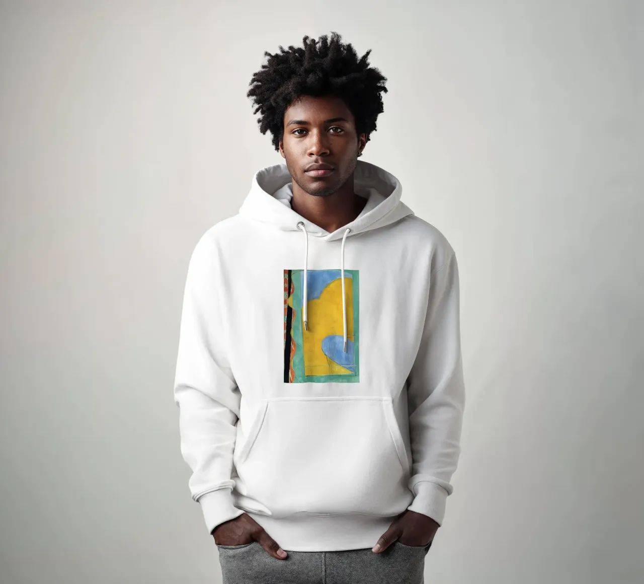 Il sipario giallo felpa con cappuccio da Vonda Shop