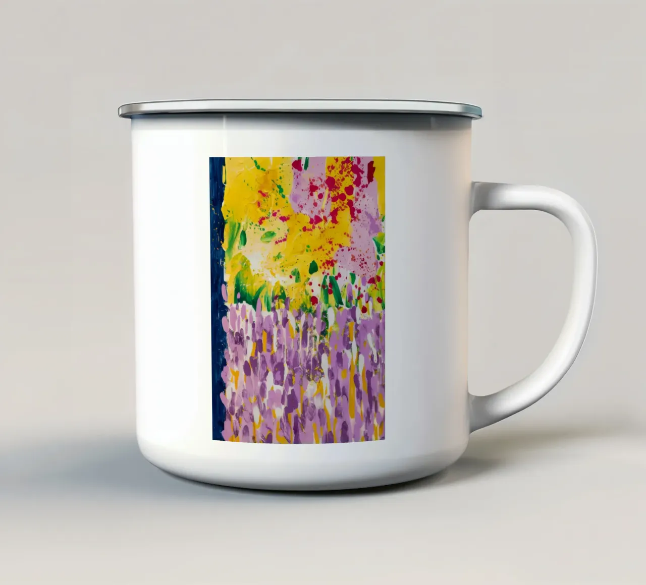 Sogni di campo alla lavanda tazza in smalto da Sublime Layers