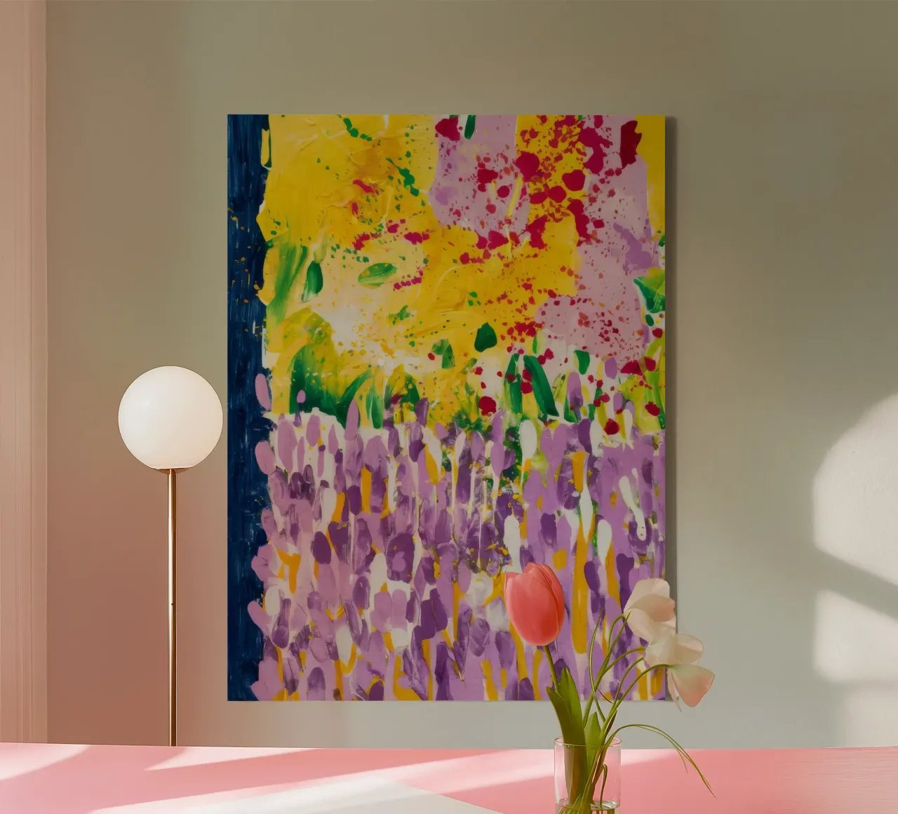 Lavendel Field Dreams canvas met Baklijst van Sublime Layers