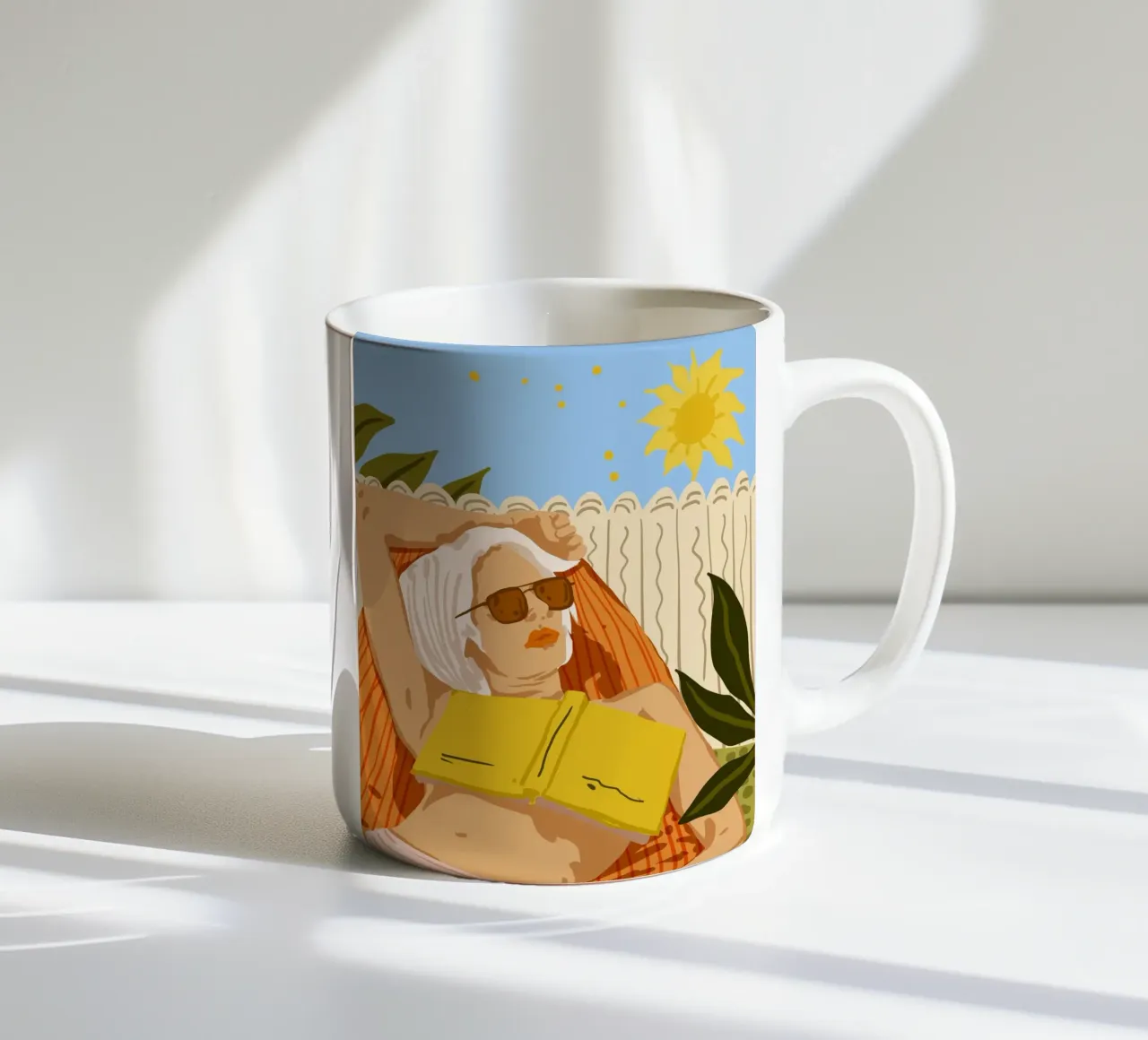 Mi piace viaggiare, ma quando voglio davvero evadere, leggo un libro di tazza in ceramica da 83oranges