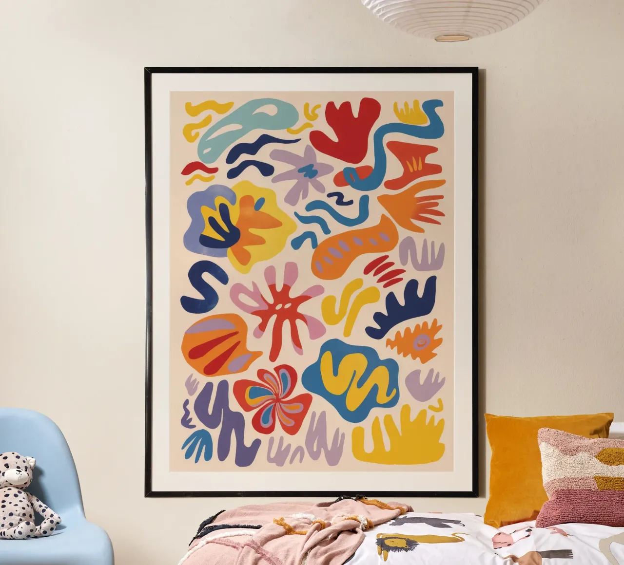 Gesto Giardino Danza poster con telaio in alluminio da Zep Layers