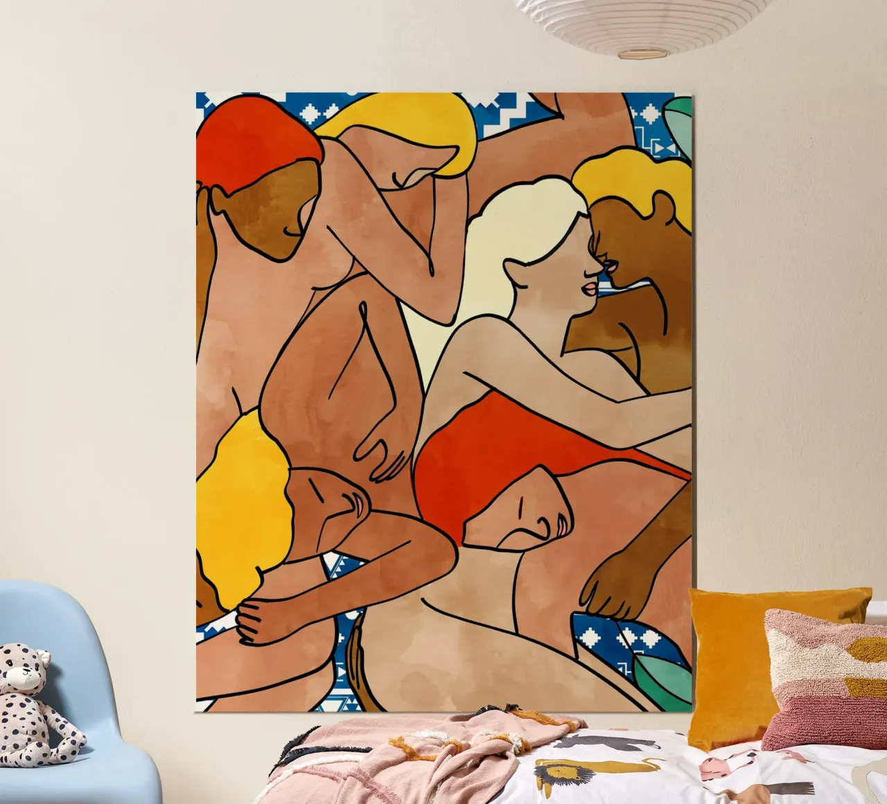 Bagno turco poster con telaio in legno da 83oranges