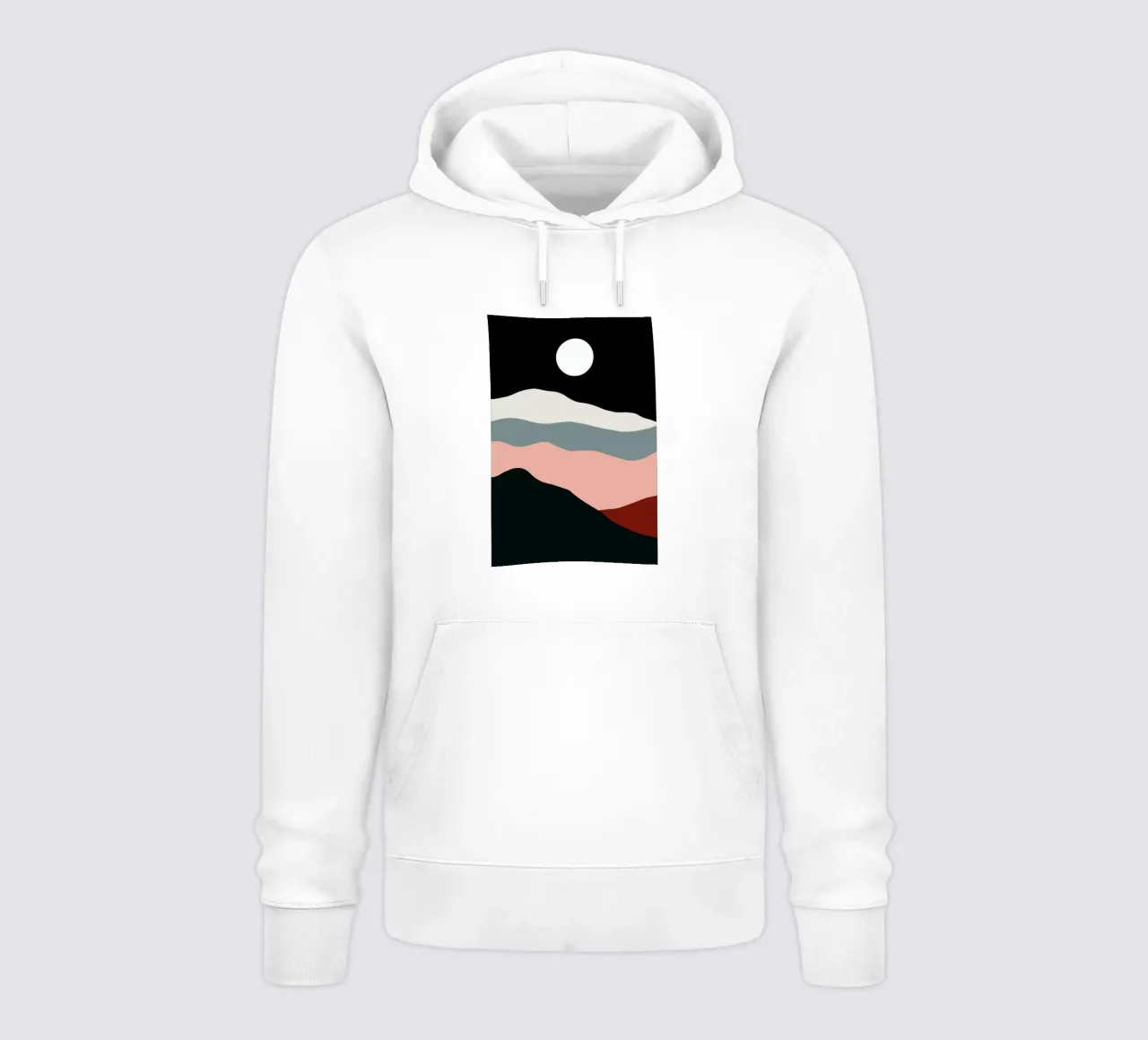 Full Moon Over Desert Hills felpa con cappuccio da Pure