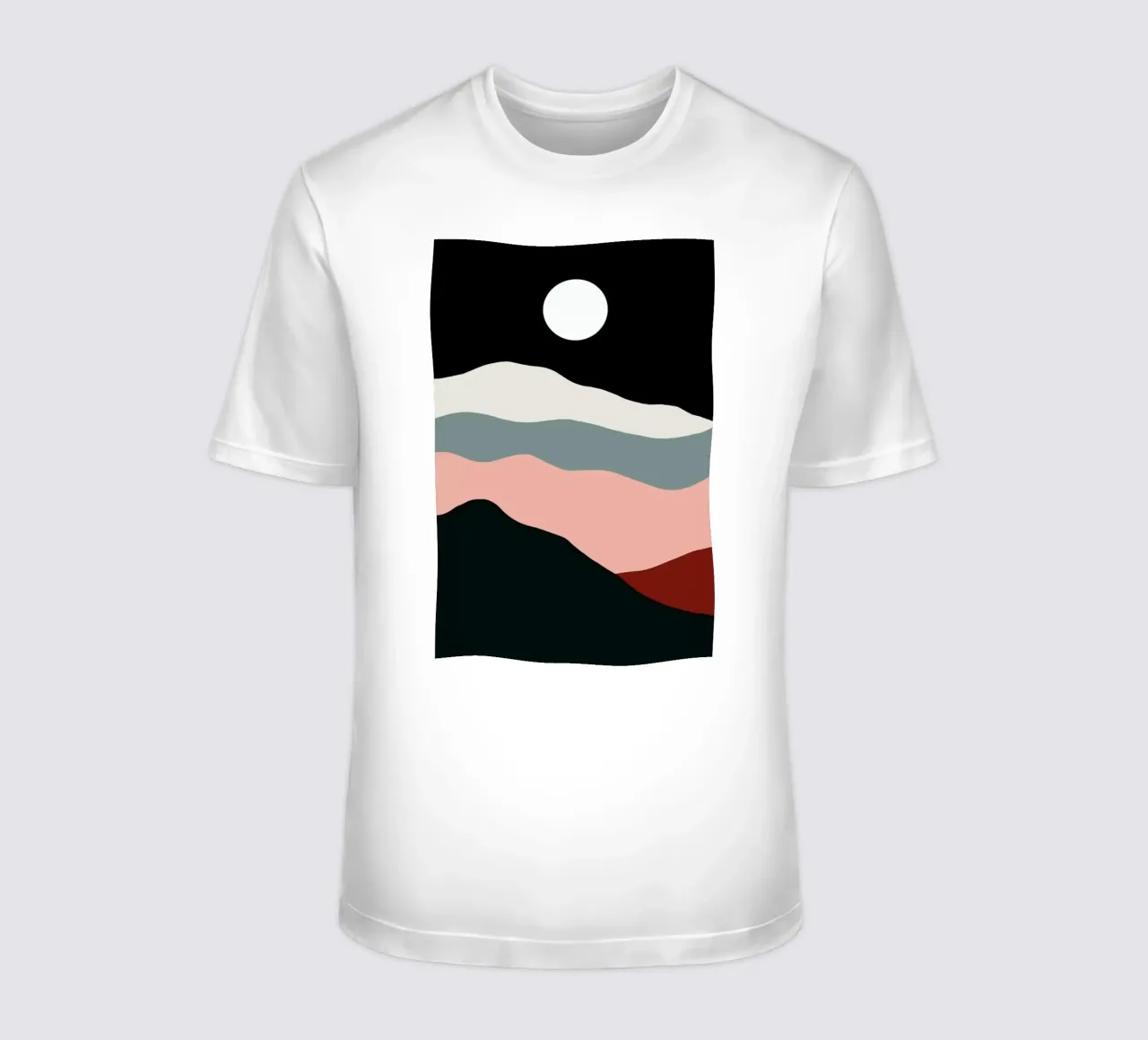 Full Moon Over Desert Hills t-shirt da Pure