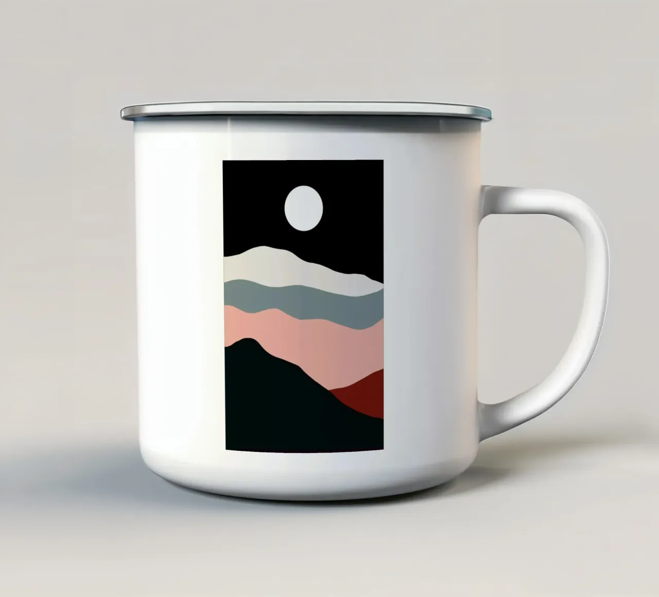 Full Moon Over Desert Hills tazza in smalto da Pure