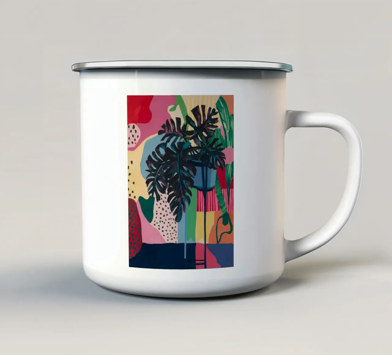 Monstera Crepuscolo Miraggio tazza in smalto da Zep Layers