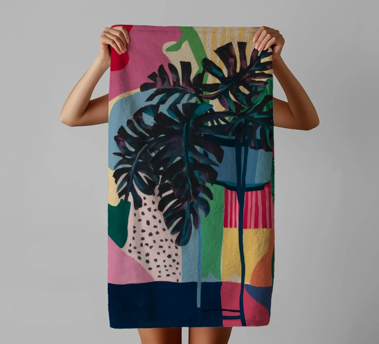 Monstera Crepuscolo Miraggio asciugamano da bagno da Zep Layers