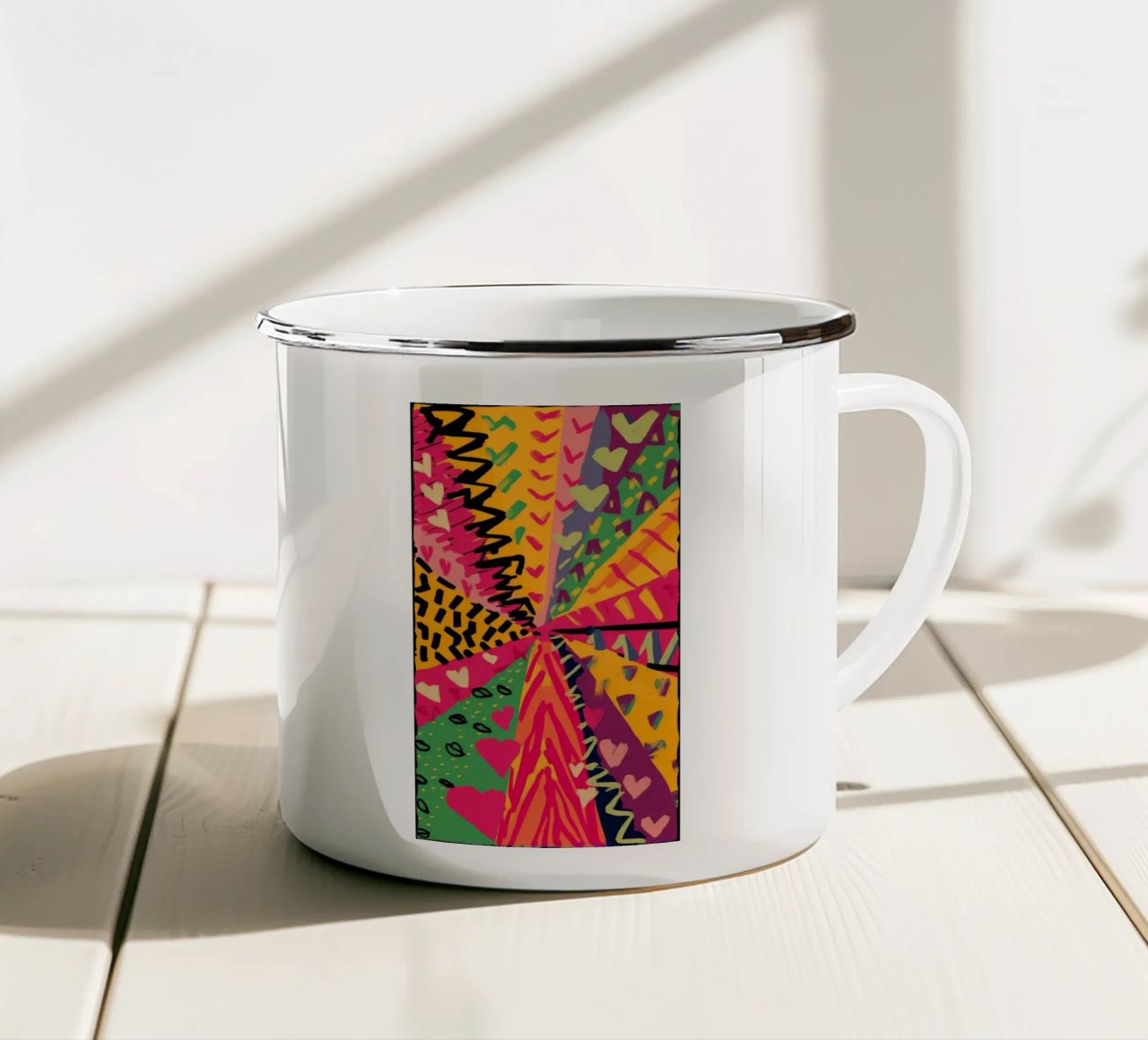 Spirale del cuore Radiate tazza in smalto da Zep Layers