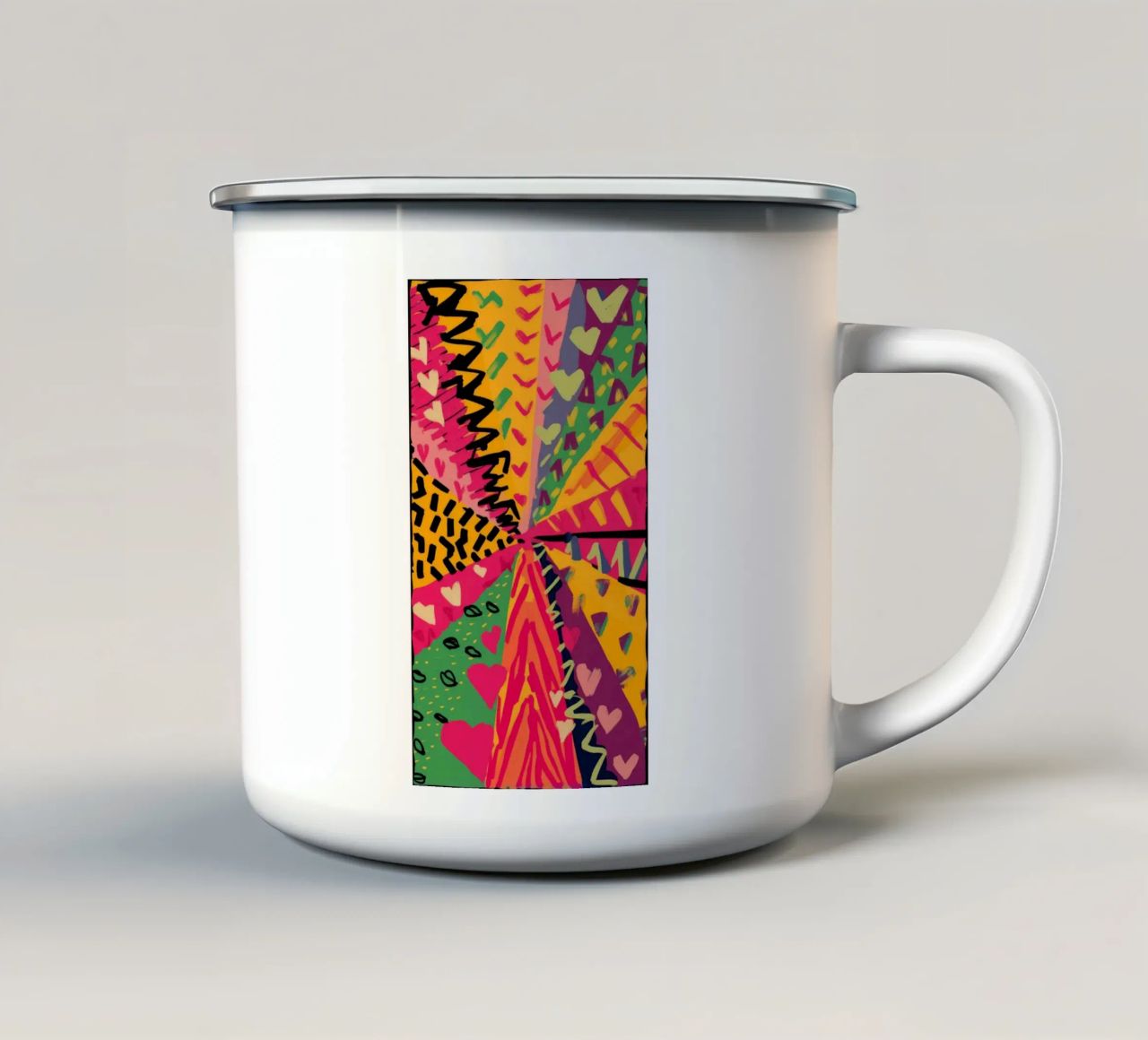 Spirale del cuore Radiate tazza in smalto da Zep Layers