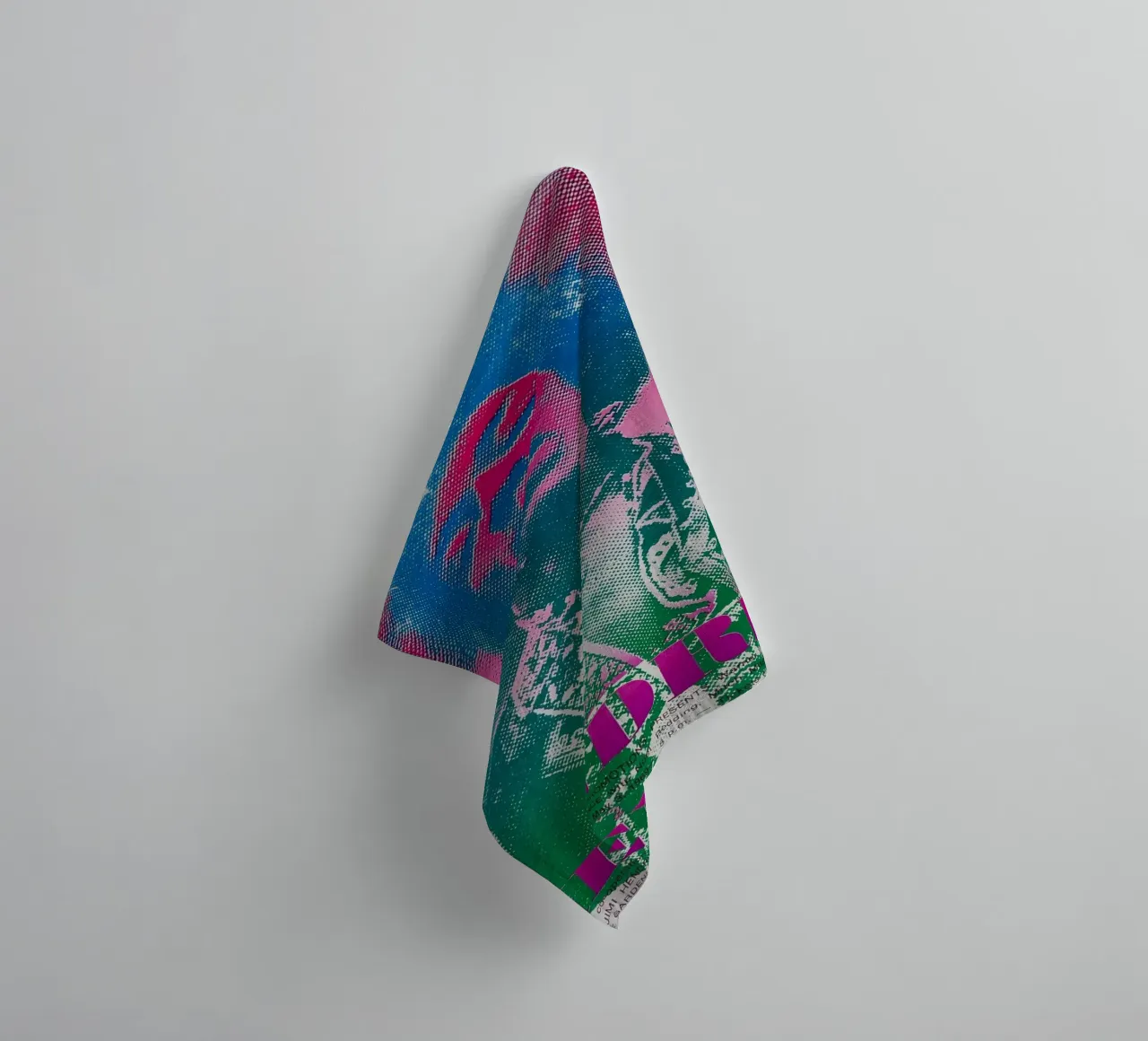 Psychedelic Strings on Fire towel by hopilj