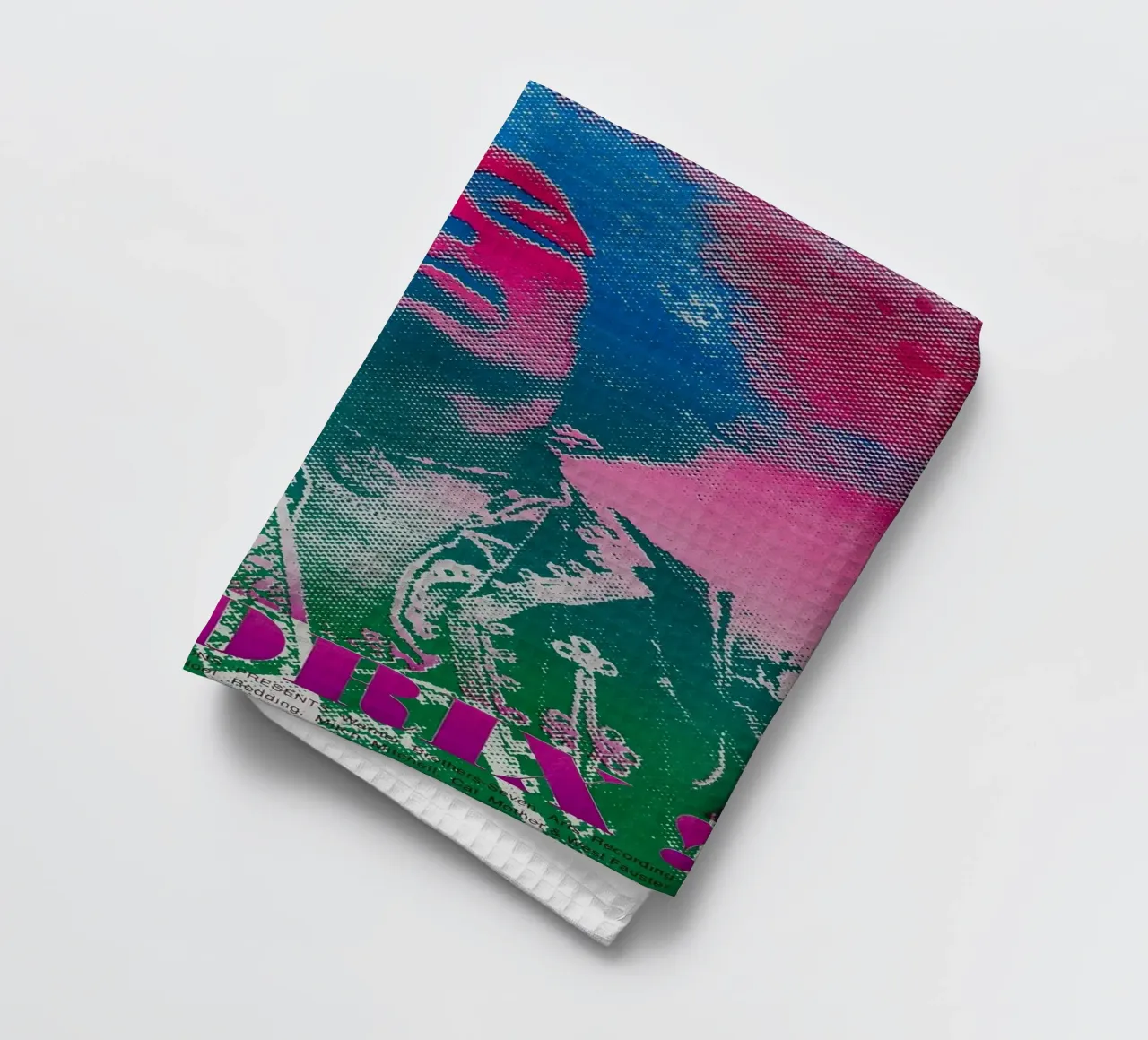 Psychedelic Strings on Fire tea towel by hopilj