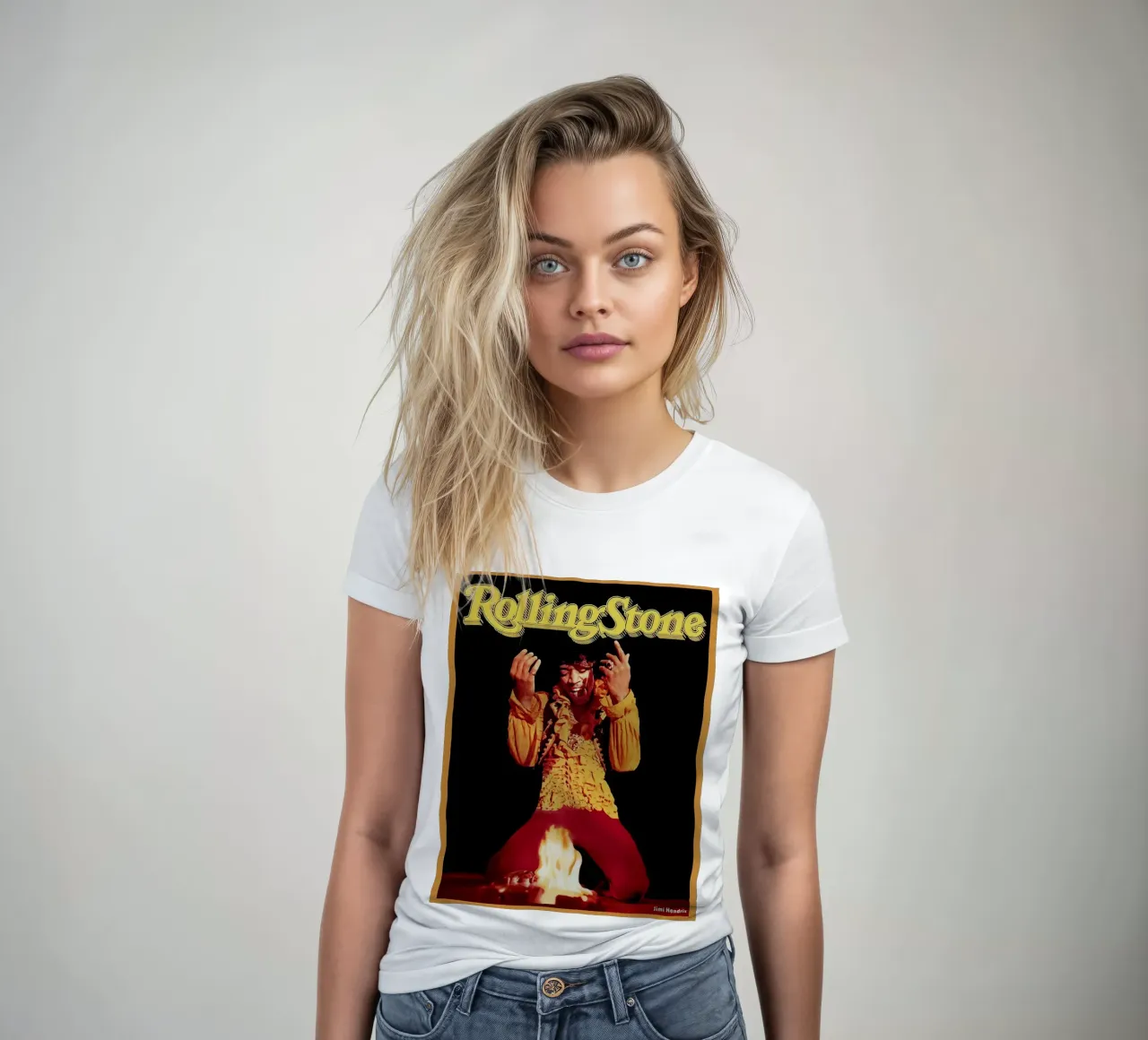 Six Strings of Freedom women's fitted t-shirt by hopilj