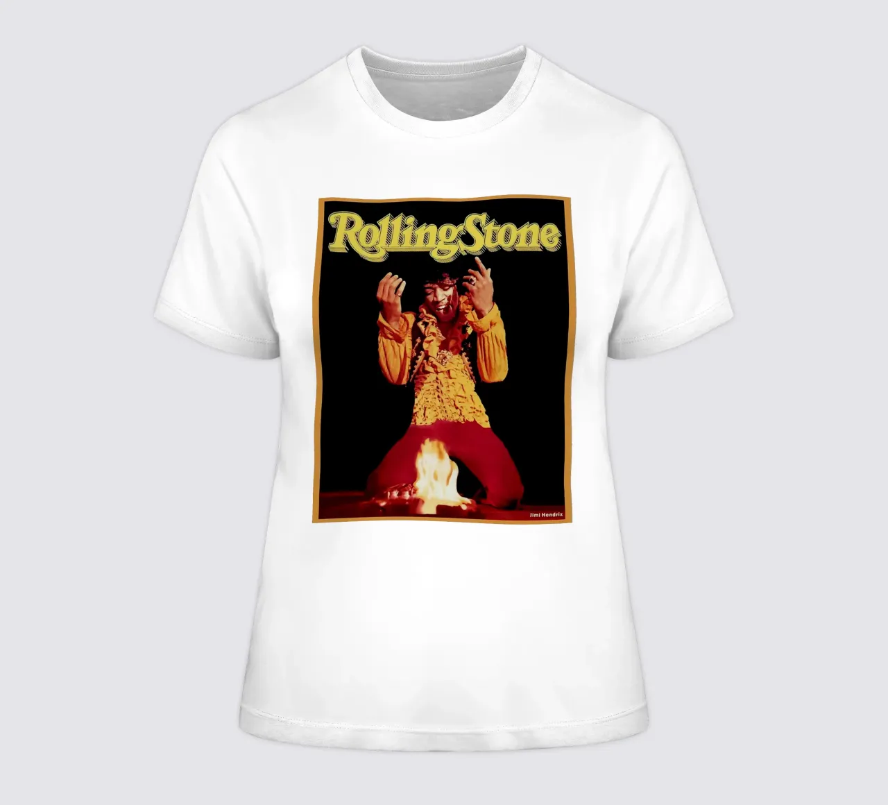 Six Strings of Freedom women's fitted t-shirt by hopilj