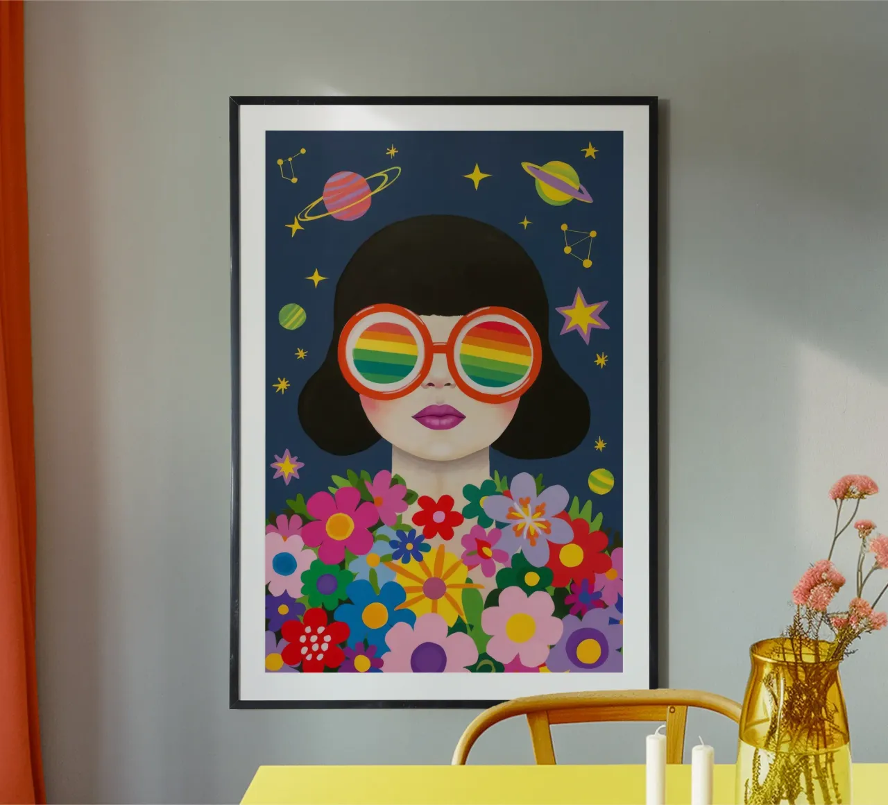 Sguardo galattico dei fiori carta hahnemühle da Zep Layers