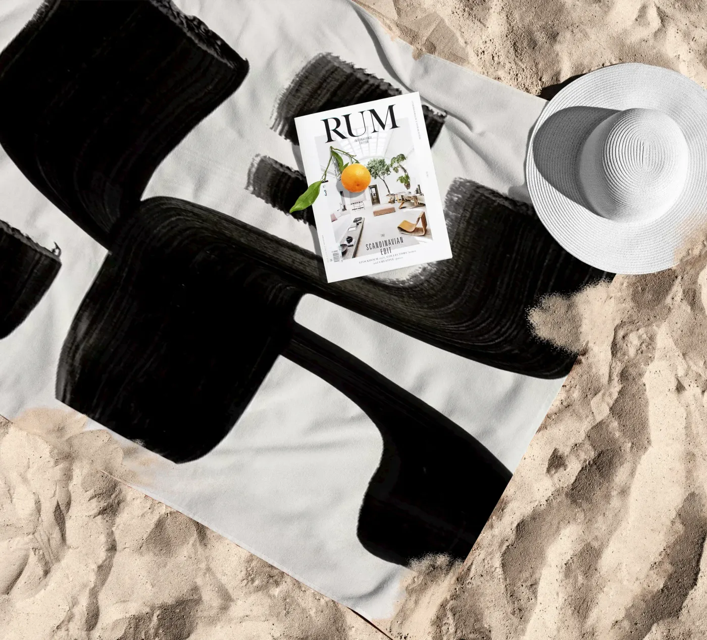 Ancient Drum beach towel by EnShape