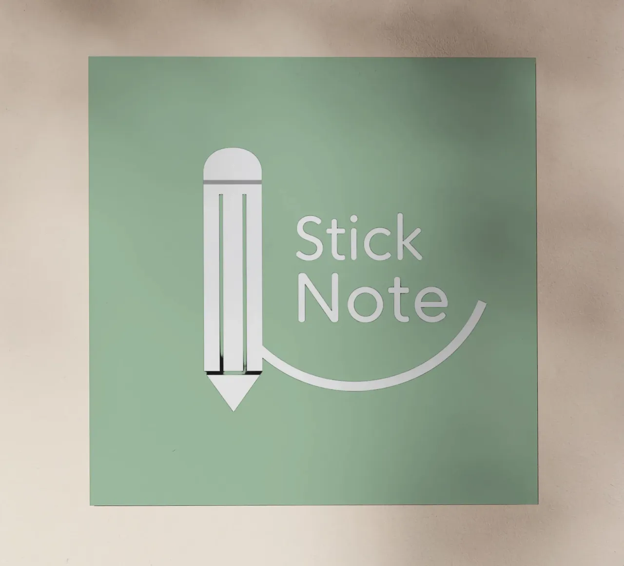Design semplice e moderno con matita e foglietto adesivo pellicola backlit da DesignDoodle