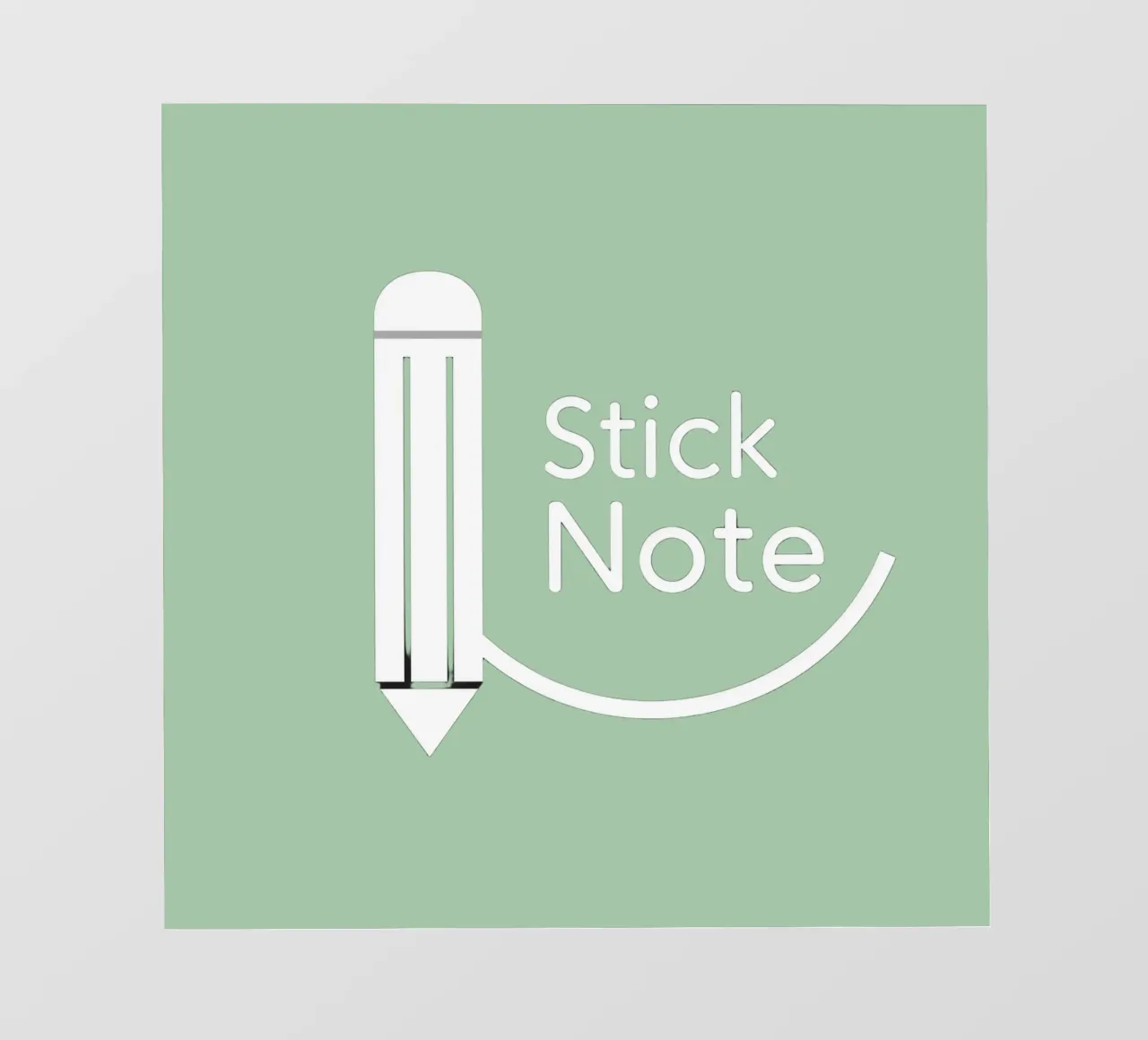 Design semplice e moderno con matita e foglietto adesivo pellicola backlit da DesignDoodle