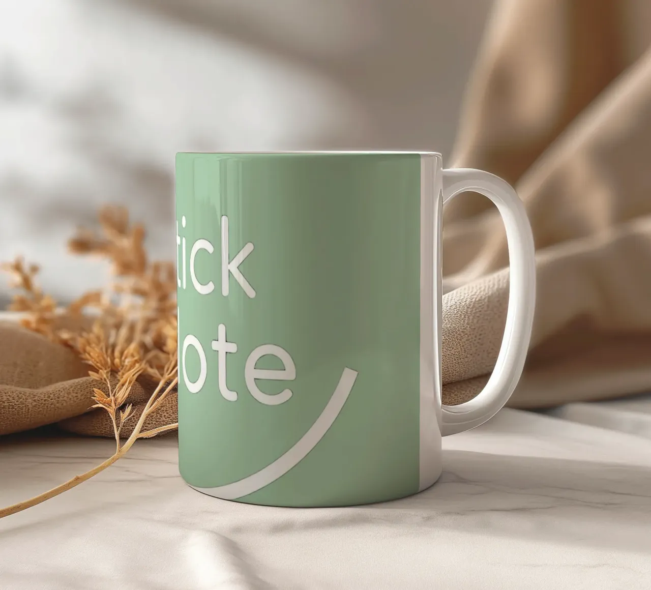 Simple and modern design featuring pencil and a sticky note ceramic mug by DesignDoodle