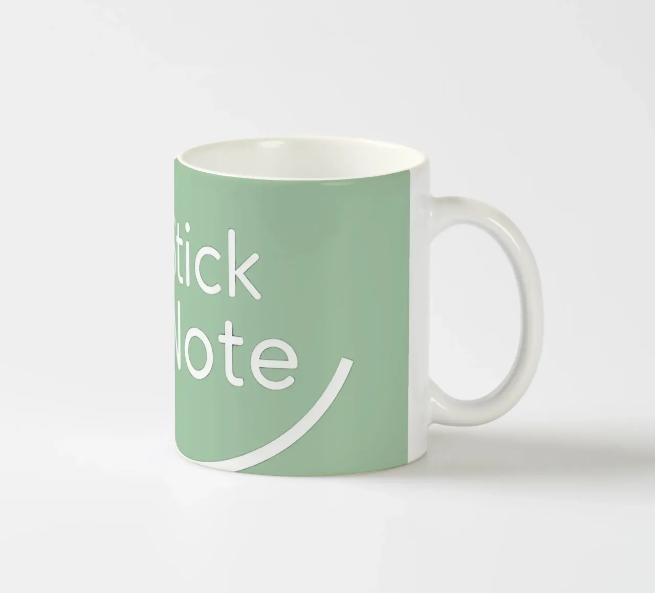 Simple and modern design featuring pencil and a sticky note ceramic mug by DesignDoodle