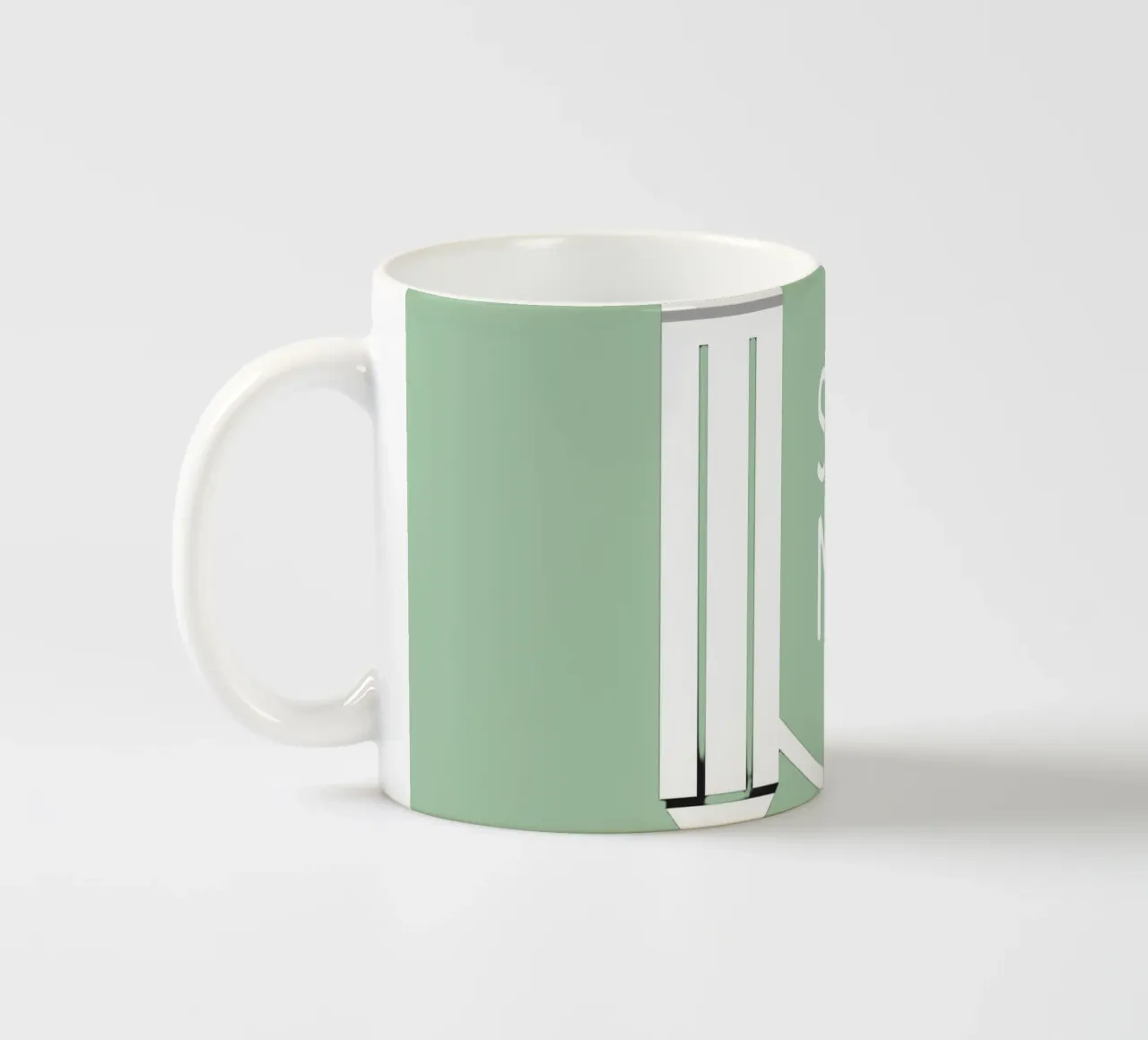 Simple and modern design featuring pencil and a sticky note ceramic mug by DesignDoodle