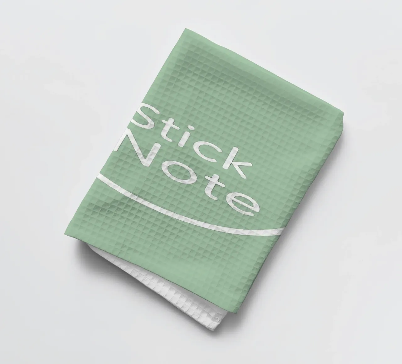 Simple and modern design featuring pencil and a sticky note tea towel by DesignDoodle