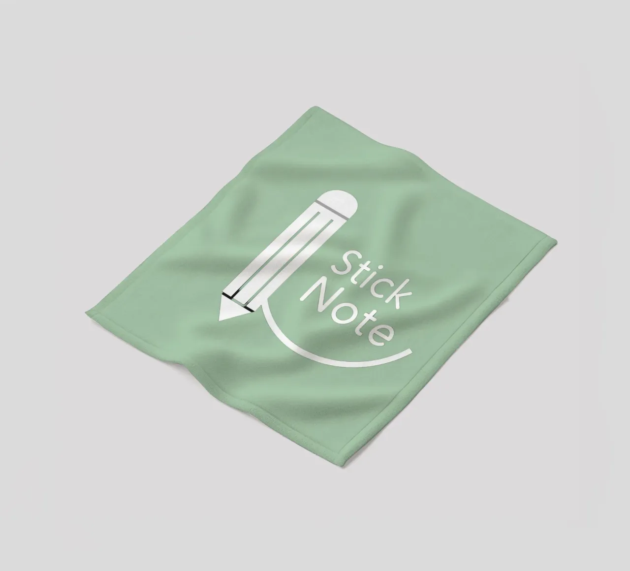 Simple and modern design featuring pencil and a sticky note fleece blanket by DesignDoodle
