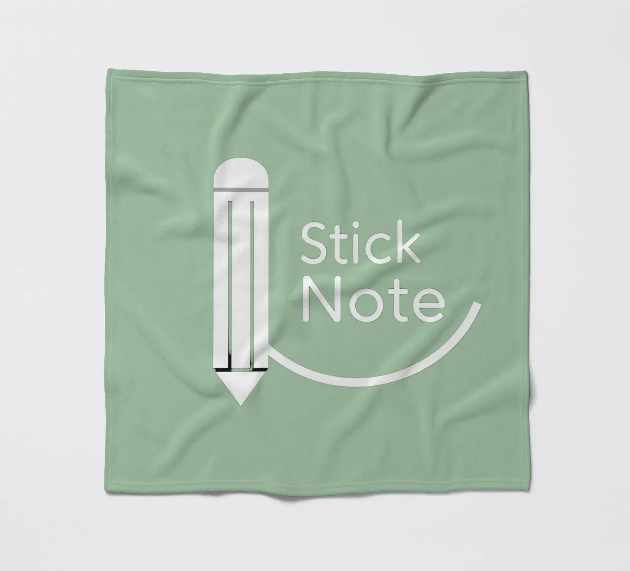 Simple and modern design featuring pencil and a sticky note fleece blanket by DesignDoodle