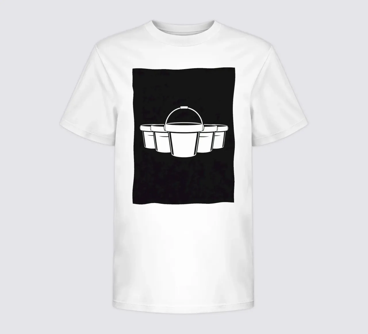 Cinque semplici secchi bianchi disposti in modo circolare t-shirt bambini da DesignDoodle
