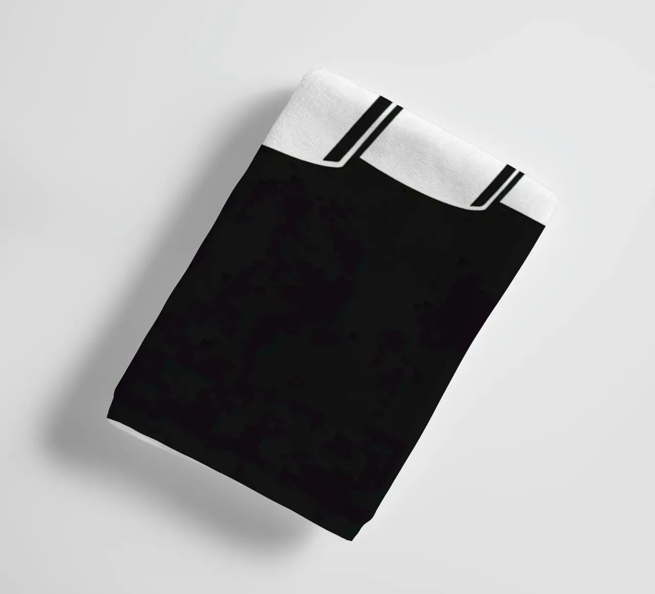 Five simple white buckets arranged in a circular pattern towel by DesignDoodle